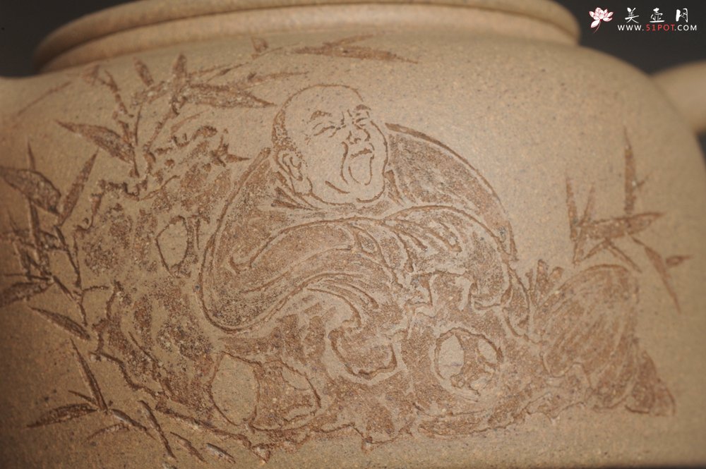 紫砂壶图片：特好高温本山老段泥 全手工过桥井栏壶 浩然养素 - 美壶网