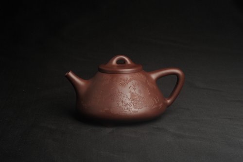 周小培紫砂壶 潜力股周小培 特好全手工底槽清子冶石瓢 何如玉川翁 松风煮秋水 原矿底槽清