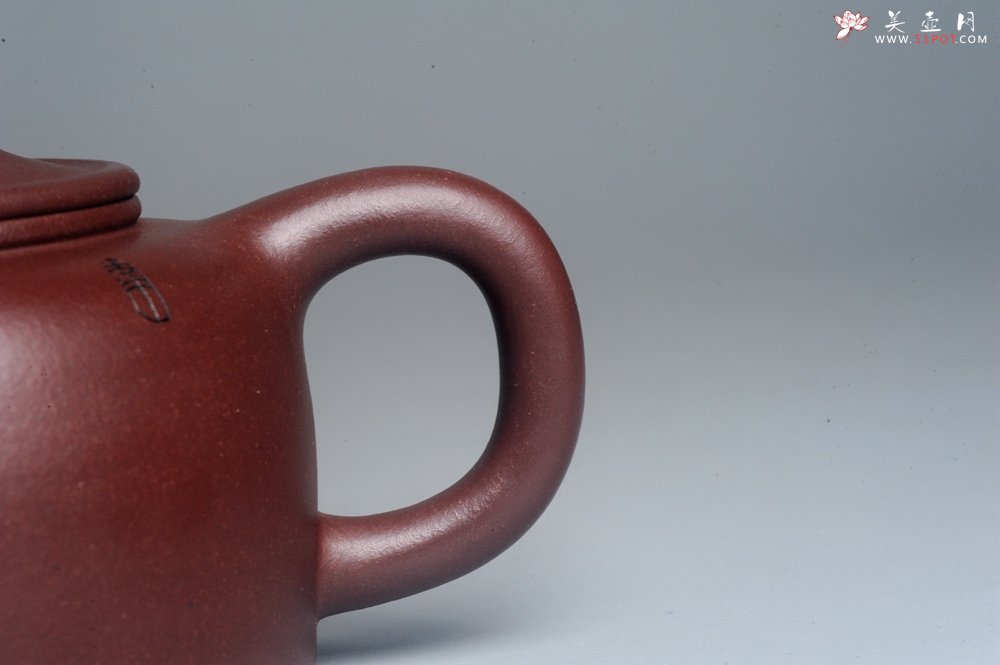 紫砂壶图片：潜力股周小培老师 4号井深井红皮龙 全手工过桥井栏壶 浩然养素 - 美壶网
