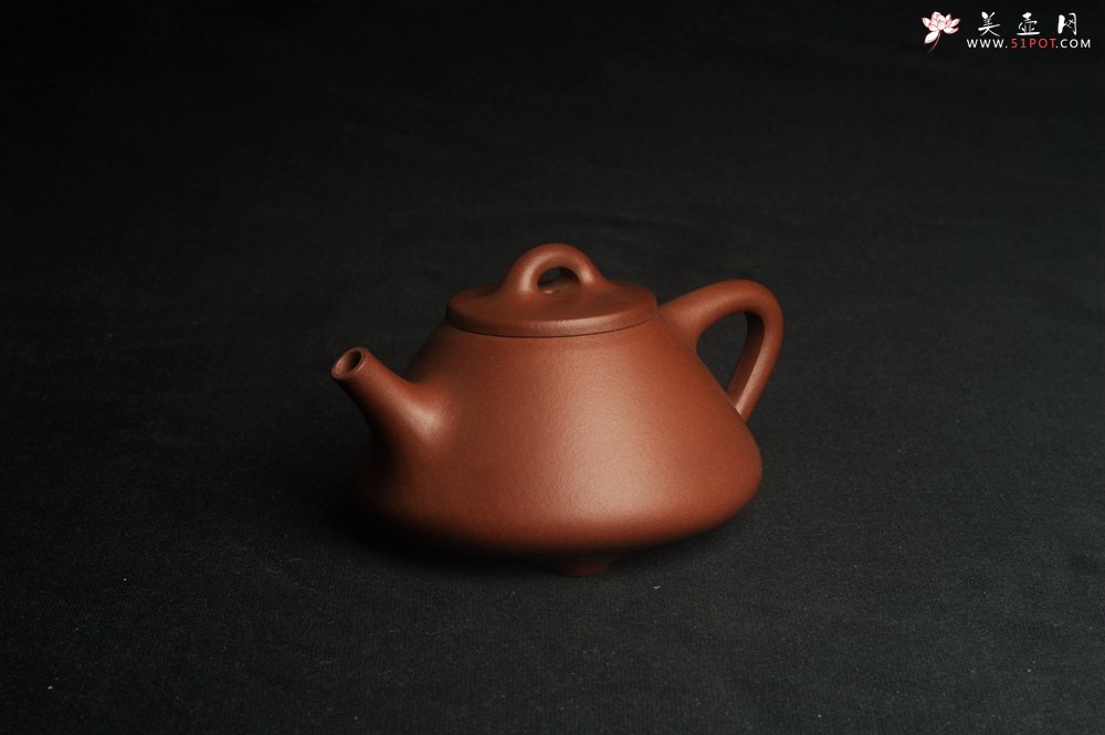 紫砂壶图片：特好底曹青全手工小品子冶石瓢茶壶 特文气 - 美壶网