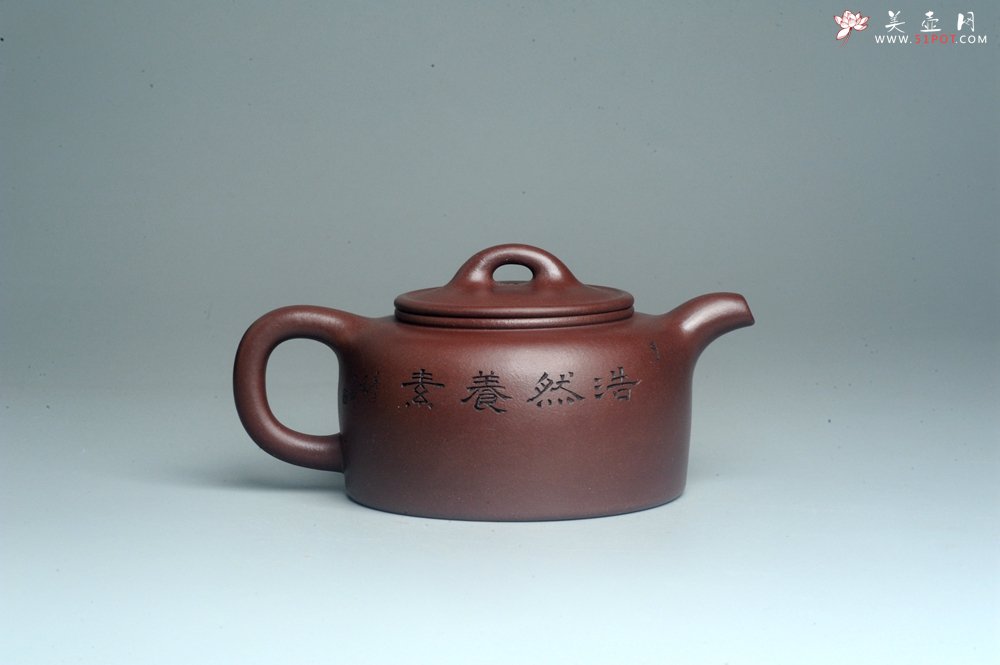 紫砂壶图片：潜力股周小培老师 4号井深井红皮龙 全手工过桥井栏壶 浩然养素 - 美壶网