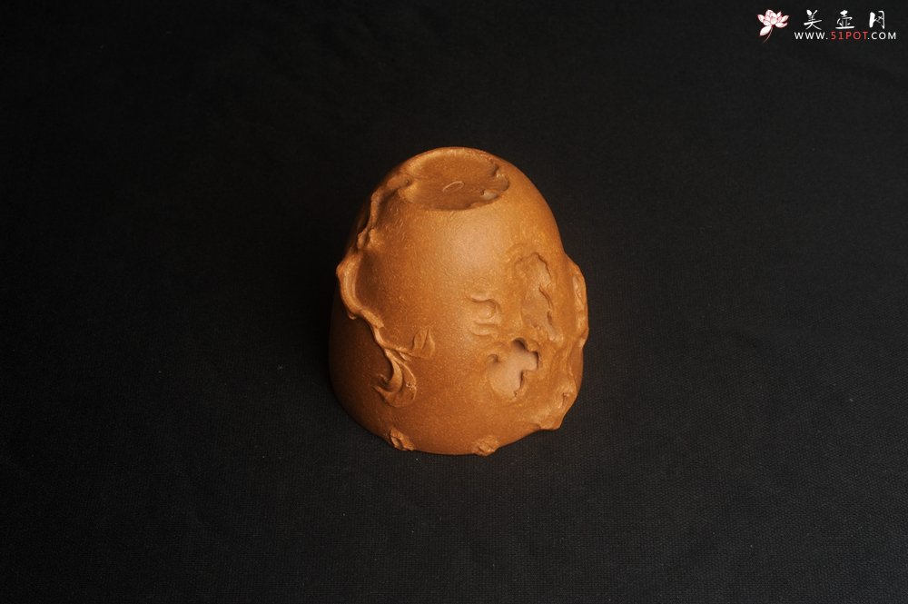 紫砂壶图片：美杯特惠 潜力股赵老师 全手工老黄段泥公道杯 贴页灵动 - 美壶网