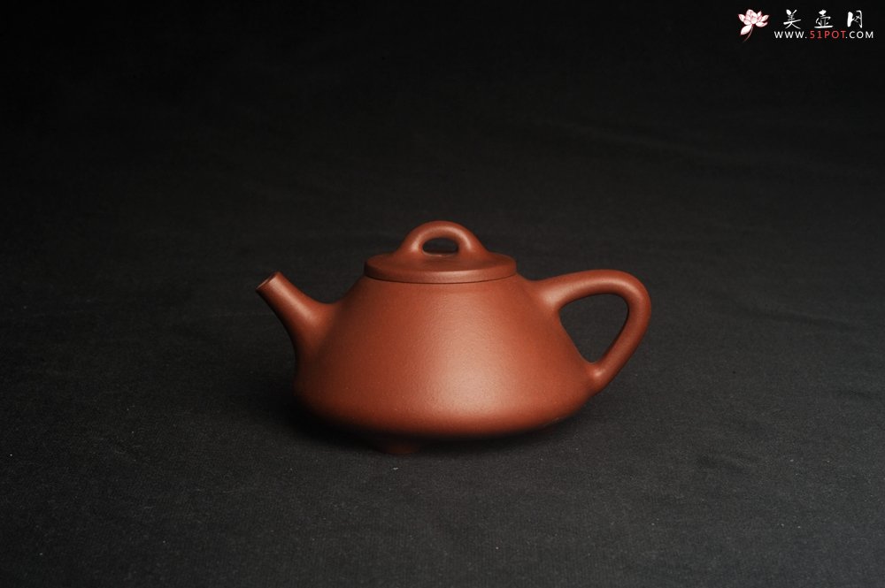紫砂壶图片：特好底曹青全手工小品子冶石瓢茶壶 特文气 - 美壶网