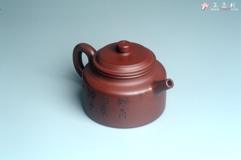 紫砂壶图片：油润黄龙山4号深井红皮龙 全手工德中壶 做工特好 俯首甘为孺子牛 - 美壶网