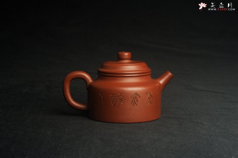 紫砂壶图片：油润老清水泥全手工小品德中壶 装饰虾图 茶亦醉人 特实用文气 - 美壶网