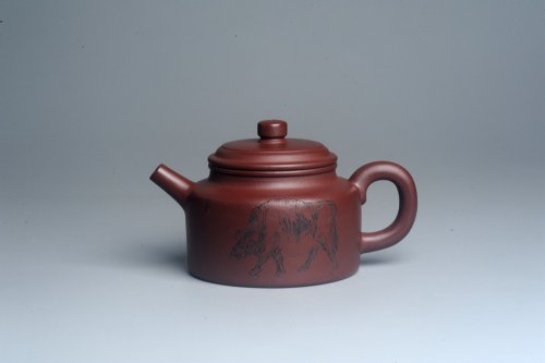 周小培紫砂壶 油润黄龙山4号深井红皮龙 全手工德中壶 做工特好 俯首甘为孺子牛 红皮龙
