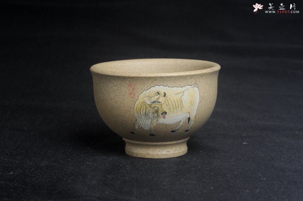 紫砂壶图片：美杯特惠 高温本山段泥 精致牛气哄哄主人杯 高性价比 - 美壶网