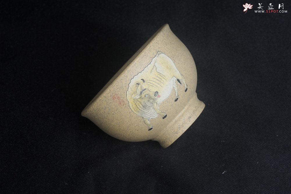 紫砂壶图片：美杯特惠 高温本山段泥 精致牛气哄哄主人杯 高性价比 - 美壶网