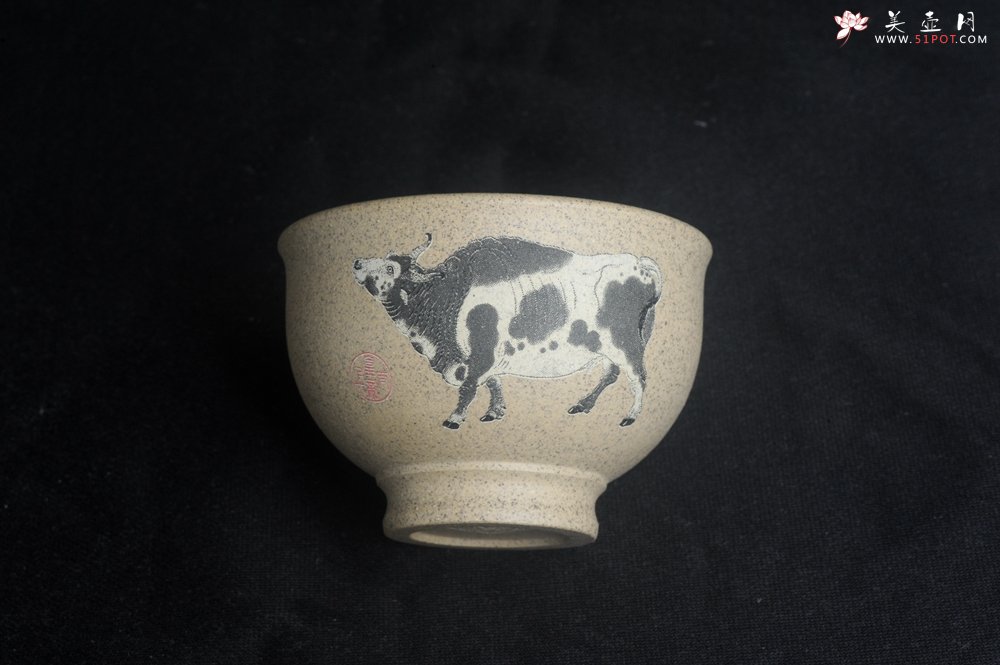 紫砂壶图片：美杯特惠 高温本山段泥 精致牛气冲天主人杯 高性价比 - 美壶网