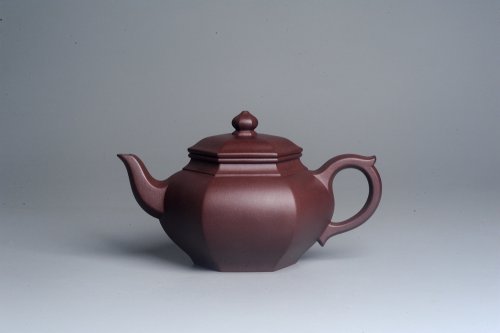 张海艳紫砂壶 实力派张海艳全手工纯色底曹青六方笑樱壶 做工灰常精致 气韵流畅 原矿底槽清