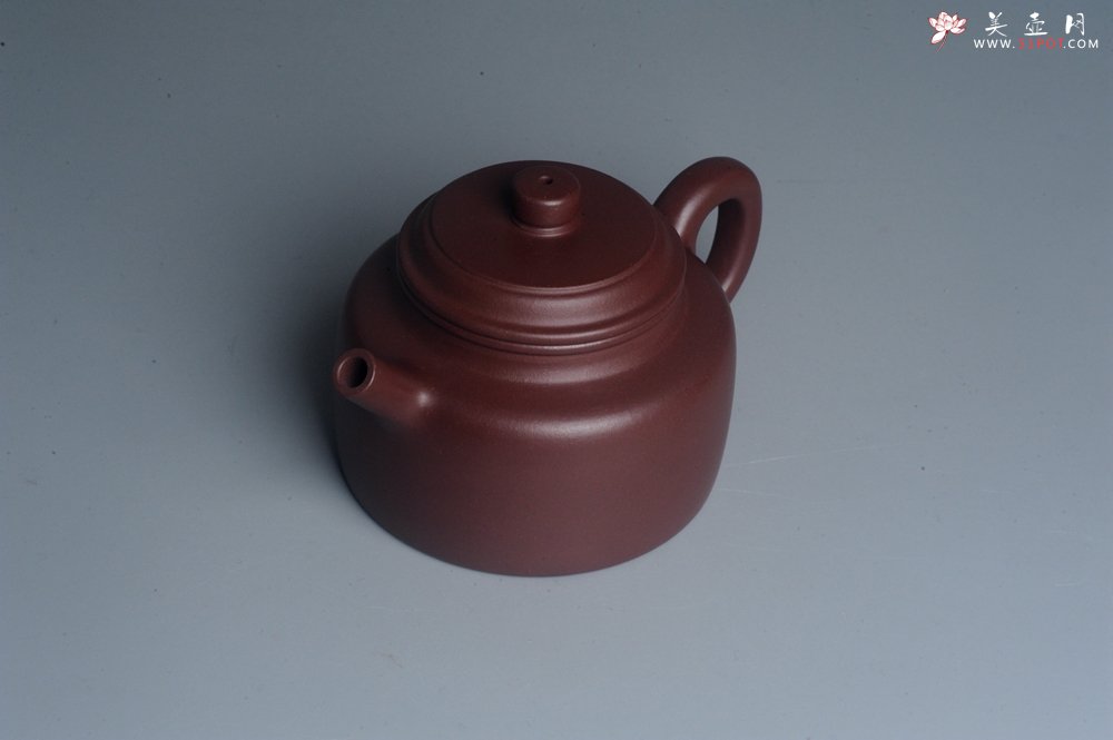 紫砂壶图片：油润黄龙山4号深井红皮龙 全手工德中壶 做工特好 - 美壶网