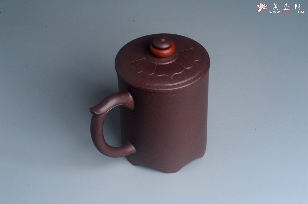 紫砂壶图片：美杯特惠 办公旅行便携式茶具如意盖杯 泥料超好 - 美壶网