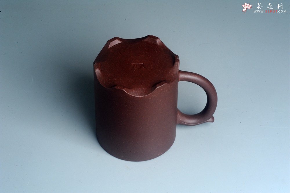 紫砂壶图片：美杯特惠 办公旅行便携式茶具如意盖杯 泥料超好 - 美壶网