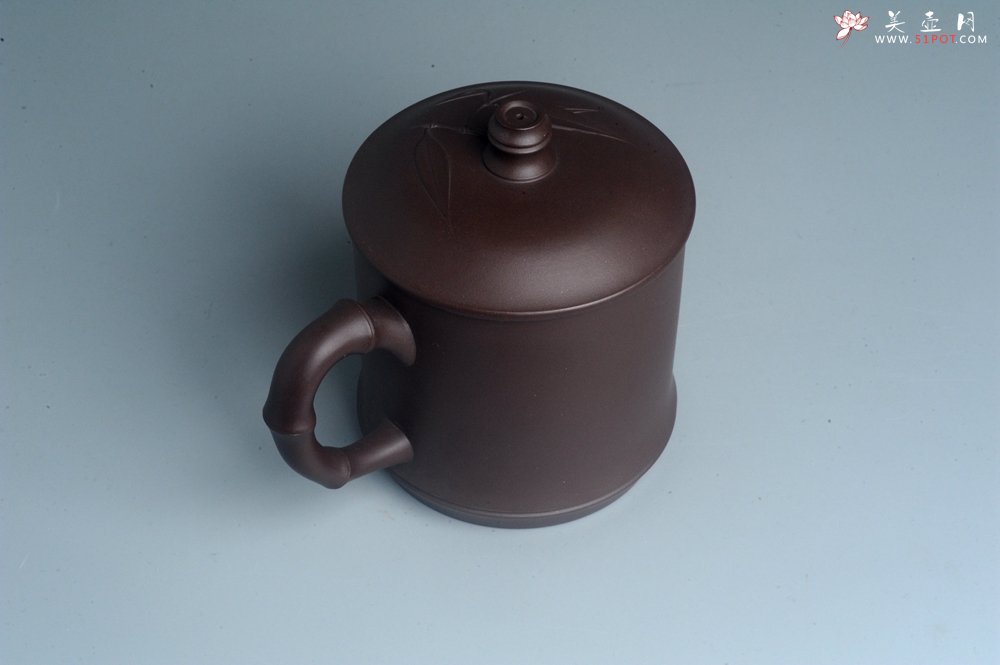 紫砂壶图片：美杯年底特惠 助工精工制作竹节盖杯 自用送礼佳品 - 美壶网