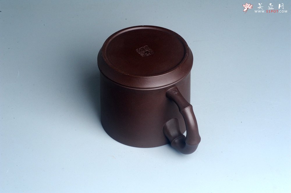 紫砂壶图片：美杯年底特惠 助工精工制作竹节盖杯 自用送礼佳品 - 美壶网