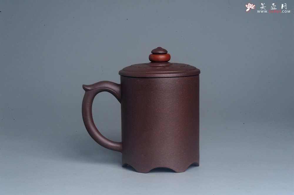 紫砂壶图片：美杯特惠 办公旅行便携式茶具如意盖杯 泥料超好 - 美壶网