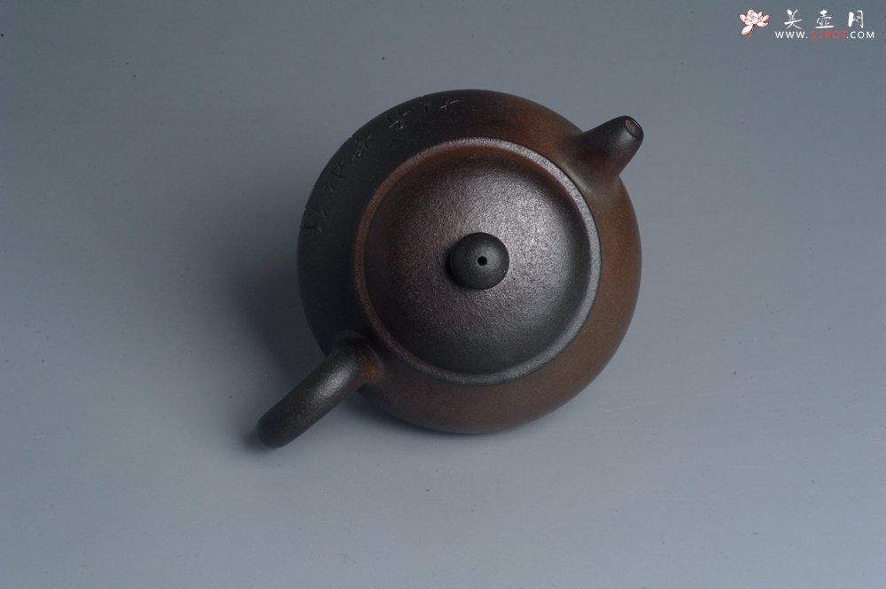 紫砂壶图片：美壶特惠 精致柴烧青灰泥潘壶手工紫砂壶 茶壶 茶具 单壶 - 美壶网