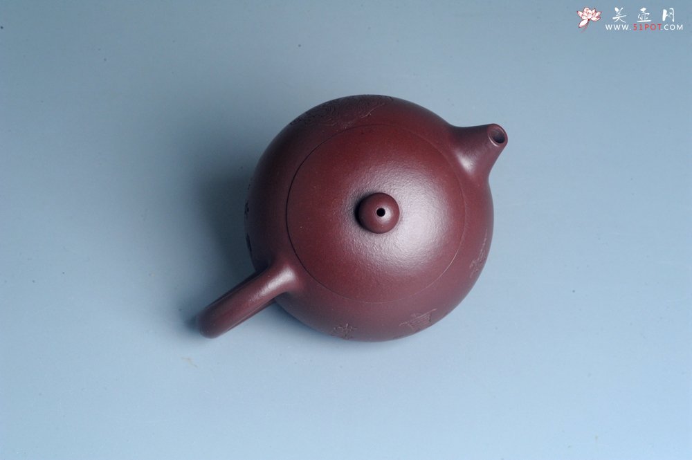 紫砂壶图片：实力派工艺师周斌优质底槽青全手工精工西施茶壶 实力名家刘伟涛装饰 有钱真好 - 美壶网