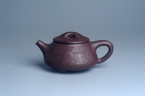 周斌紫砂壶 实力派工艺师周斌 优质底槽青全手工精工 满瓢壶 张听钢装饰山水 好山一窗足 佳景四时宜 原矿底槽清