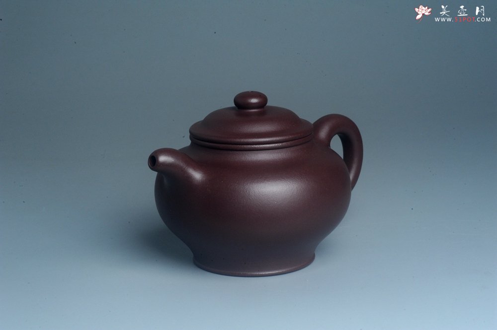 紫砂壶图片：潜力股周小培老师 油润紫泥全手工大亨掇只壶 深得老味 - 美壶网