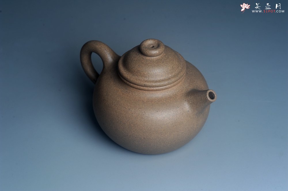 紫砂壶图片：特好高温本山老段泥 全手工大彬圈钮紫砂壶 - 美壶网