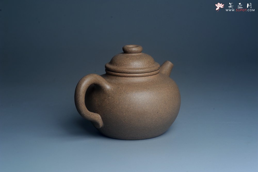 紫砂壶图片：特好高温本山老段泥 全手工大彬圈钮紫砂壶 - 美壶网