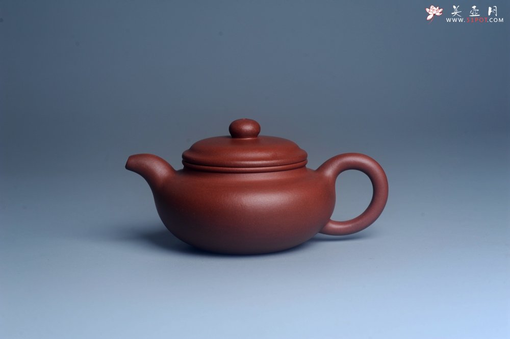 紫砂壶图片：油润底曹青 全手工寿珍仿古 深得老味 做工特好 - 美壶网