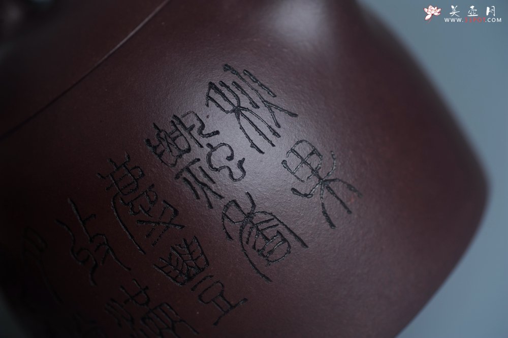 紫砂壶图片：实力派工艺师文砂苑堂主周斌 优质底槽青全手工精工秦权壶 秋果飘香庆丰收 满月增辉逢双喜 - 美壶网