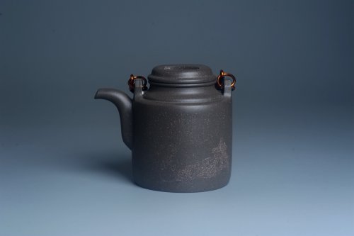 美壶定制紫砂壶 美壶特惠 精致青段洋桶壶 清茶品日月 老酒醉人生 青段