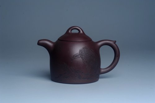 周斌紫砂壶 实力派工艺师文砂苑堂主周斌 优质底槽青全手工精工秦权壶 鹰击长空 志在千里 原矿底槽清