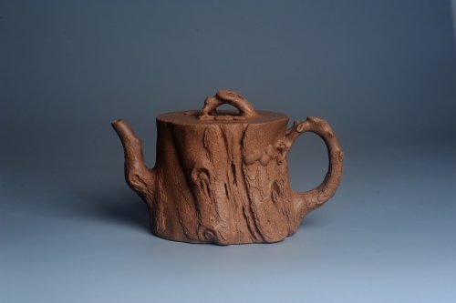 花货实力派紫砂壶 潜力股唐老师 全手工精致老段松桩壶 肌理丰富生动 期待与您结缘 老段泥