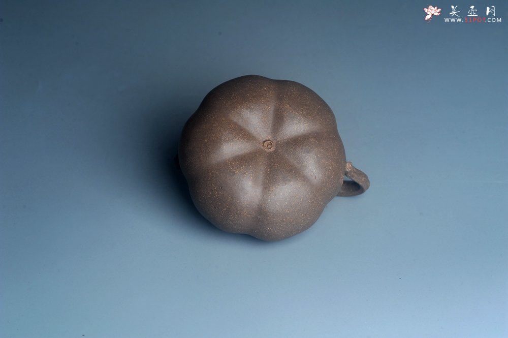 紫砂壶图片：美壶特惠 优质青降坡泥精致卡盖全手工仿生小南瓜 - 美壶网