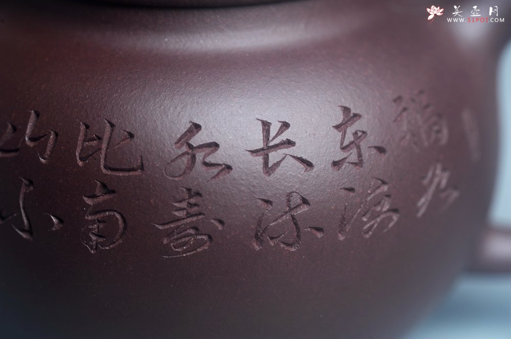 紫砂壶图片：实力派工艺师周斌优质底槽清全手工精工 原创寿桃壶 陶兴双刀装饰 福如东海长流水 寿比南山不老松 特文 - 美壶网