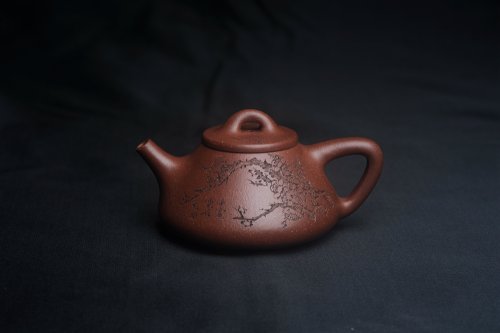 王静然紫砂壶 美壶特惠 高温降坡泥精致小子冶石瓢 装饰通转梅花 特文气 原矿降坡泥