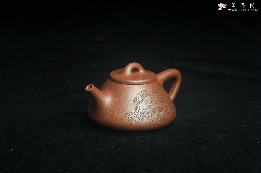 紫砂壶图片：美壶特惠  高温降坡泥精致小子冶石瓢 装饰太平有象 茶人醉爱 - 美壶网