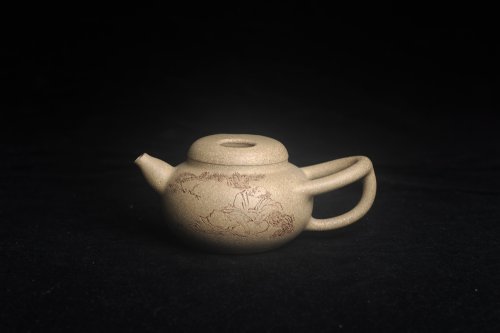 周斌紫砂壶 实力派工艺师周斌 极品芝麻段泥 原创全手工牛韵壶 松涛烹雪醒诗梦 竹院浮烟荡俗尘 芝麻段