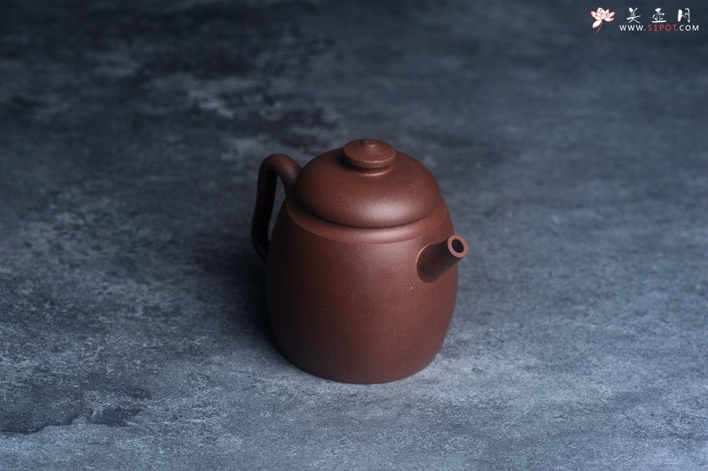 紫砂壶图片：美壶特惠 精致黑星红拼紫泥（家藏限量）高帽巨轮壶 球孔出水爽利 茶人醉爱 - 美壶网