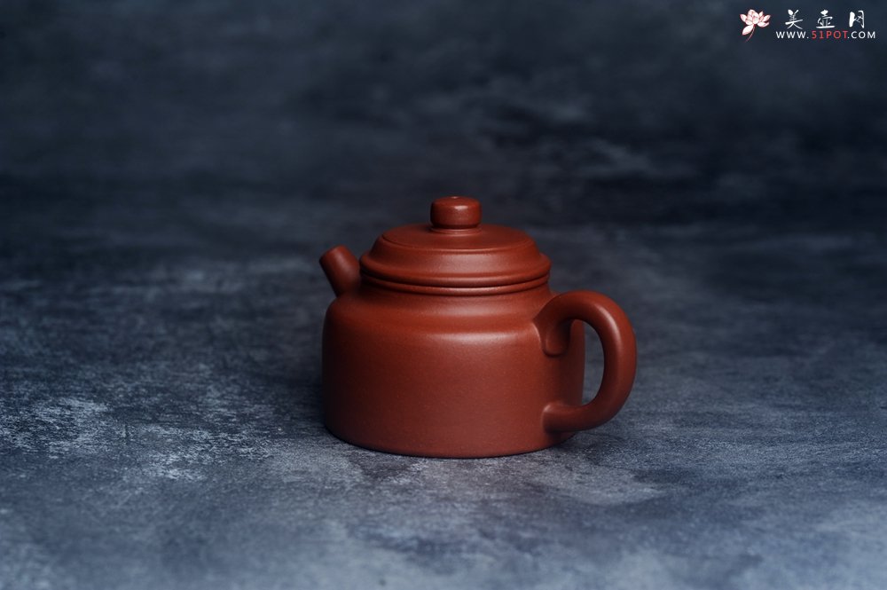 紫砂壶图片：油润老清水泥全手工小品德中壶 特实用文气 - 美壶网
