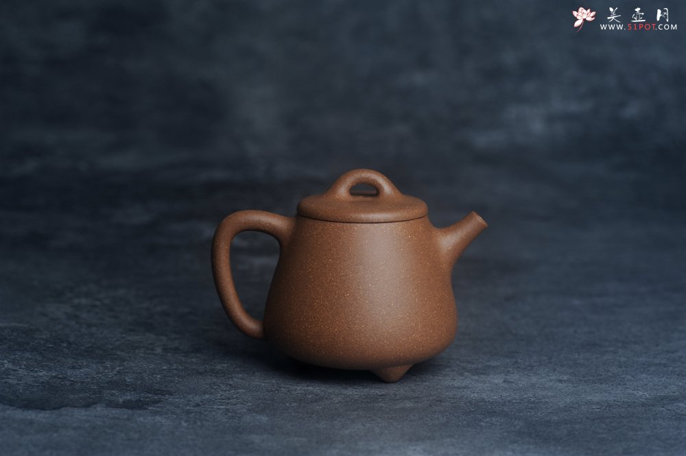 紫砂壶图片：美壶特惠 潜力股王静然 精致老段泥高石瓢 泥绘大公鸡 特吉利文气 - 美壶网