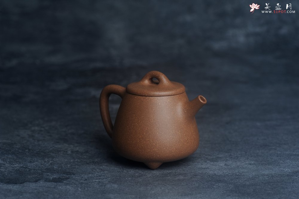紫砂壶图片：美壶特惠 潜力股王静然 精致老段泥高石瓢 泥绘大公鸡 特吉利文气 - 美壶网