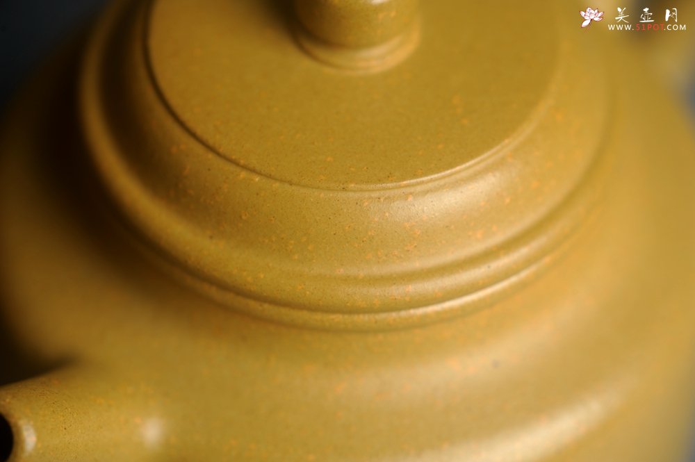 紫砂壶图片：潜力股周小培老师 特好黄金段泥全手工德中壶 - 美壶网