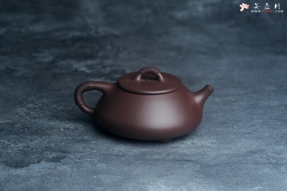 紫砂壶图片：美壶年底特惠 精致优质紫泥线瓢壶 - 美壶网