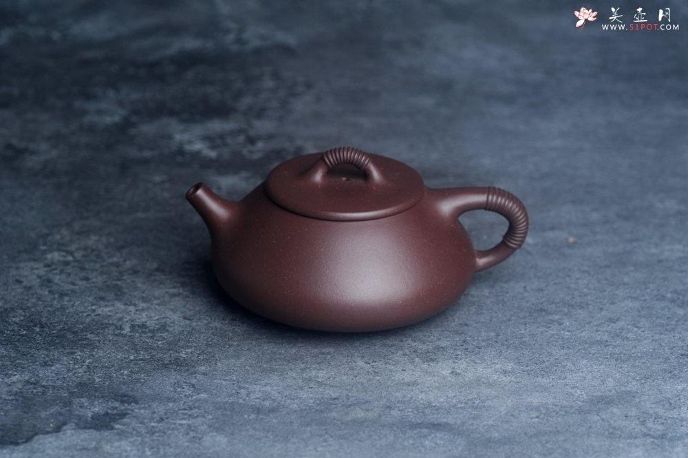 紫砂壶图片：美壶年底特惠 精致优质紫泥线瓢壶 - 美壶网