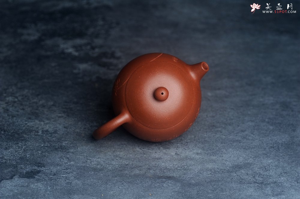 紫砂壶图片：美壶特惠 全手工优质红降坡泥西施壶 助工杨志超装饰兰花特文气 - 美壶网