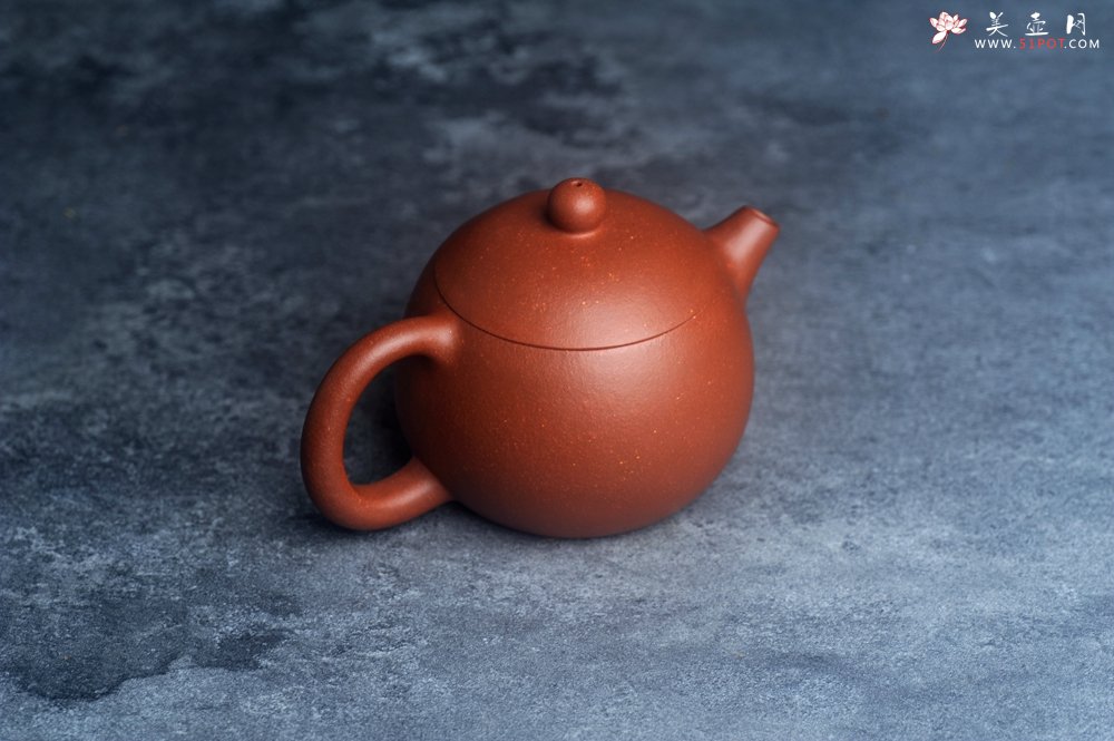 紫砂壶图片：美壶特惠 全手工优质红降坡泥西施壶 特文气 - 美壶网