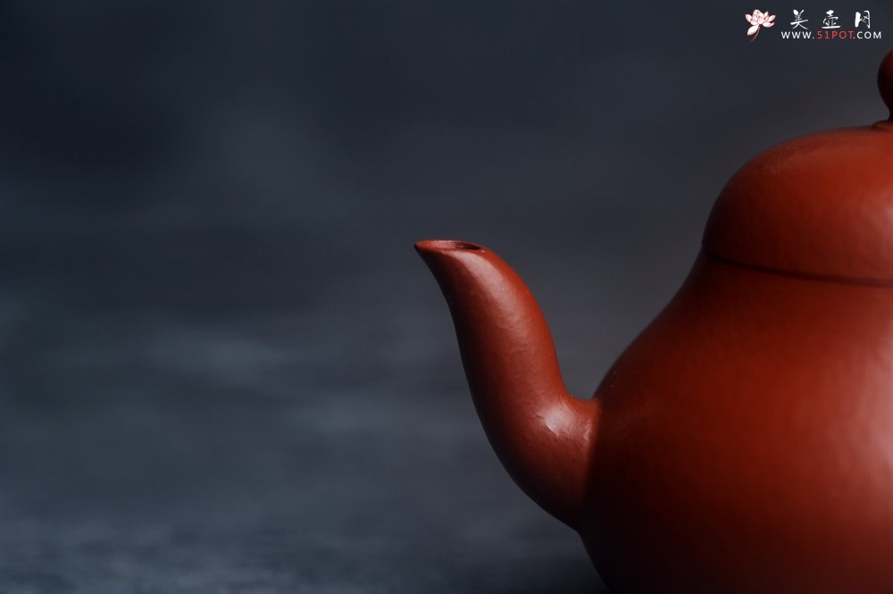 紫砂壶图片：美壶特惠紫砂壶摹古孟臣款朱泥小潘梨壶 工夫小品中式茶具 - 美壶网