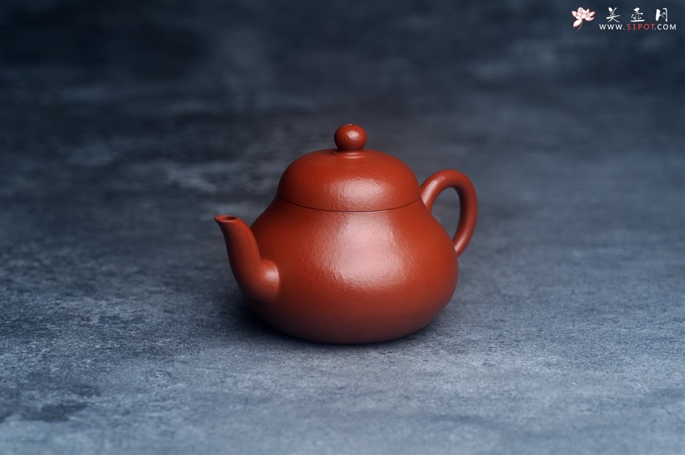 紫砂壶图片：美壶特惠紫砂壶摹古孟臣款朱泥小潘梨壶 工夫小品中式茶具 - 美壶网