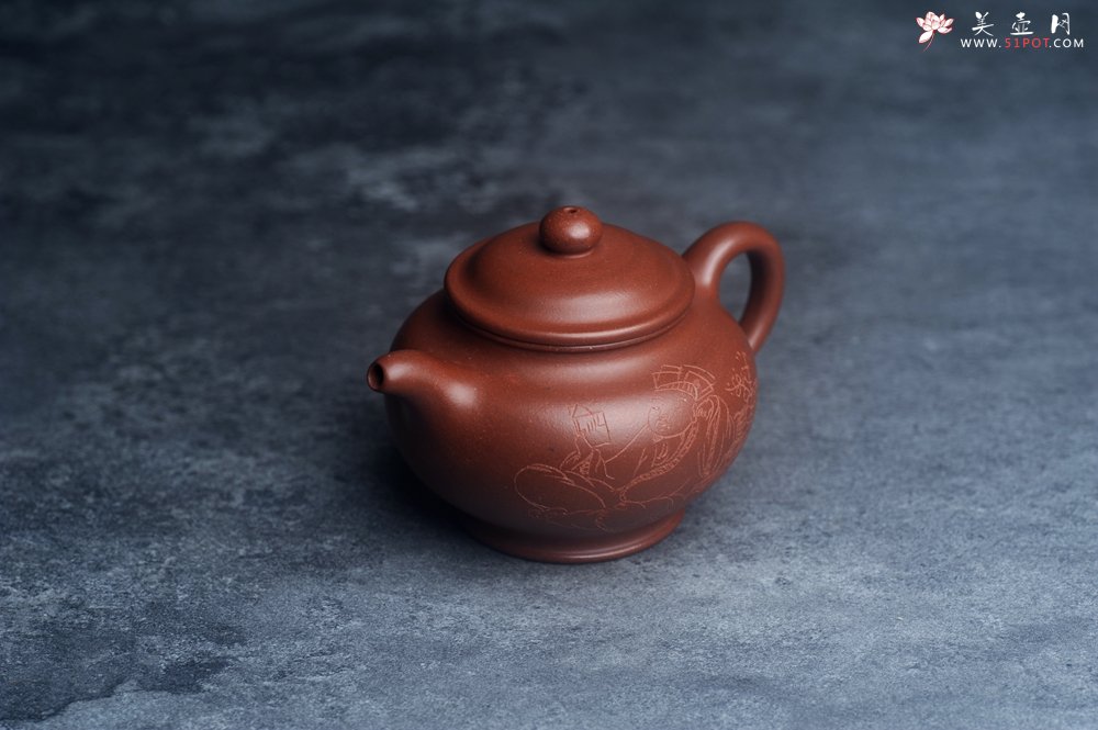 紫砂壶图片：美壶网紫砂壶特惠优质底槽青掇只壶 中式茶具 装饰文雅 茶人醉爱210cc - 美壶网