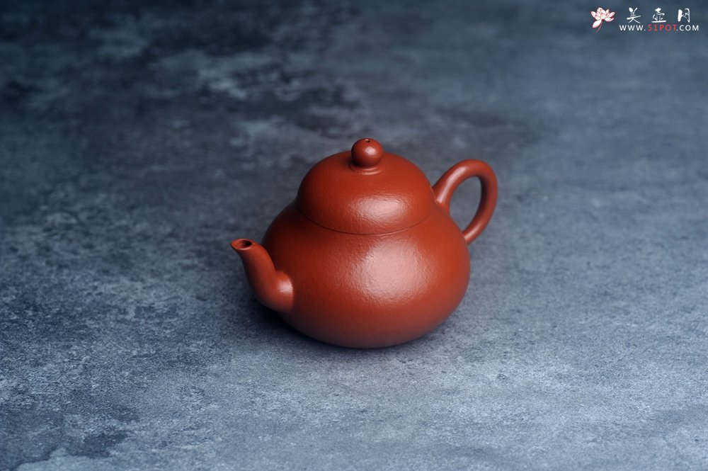 紫砂壶图片：美壶特惠紫砂壶摹古孟臣款朱泥小潘梨壶 工夫小品中式茶具 - 美壶网