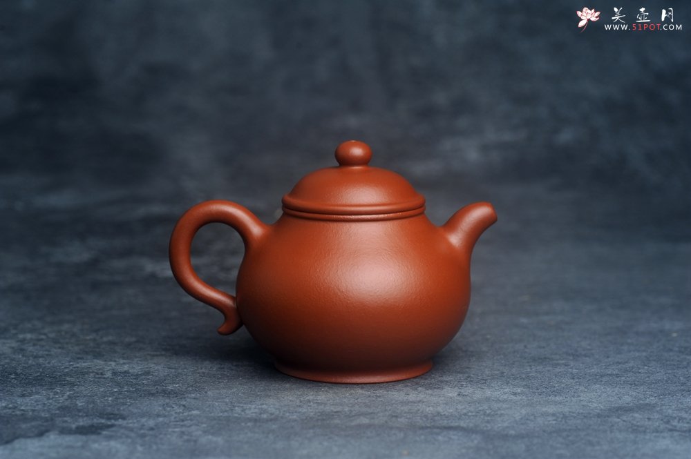 紫砂壶图片：油润黄龙山朱泥 全手工潘壶 做工特好 - 美壶网